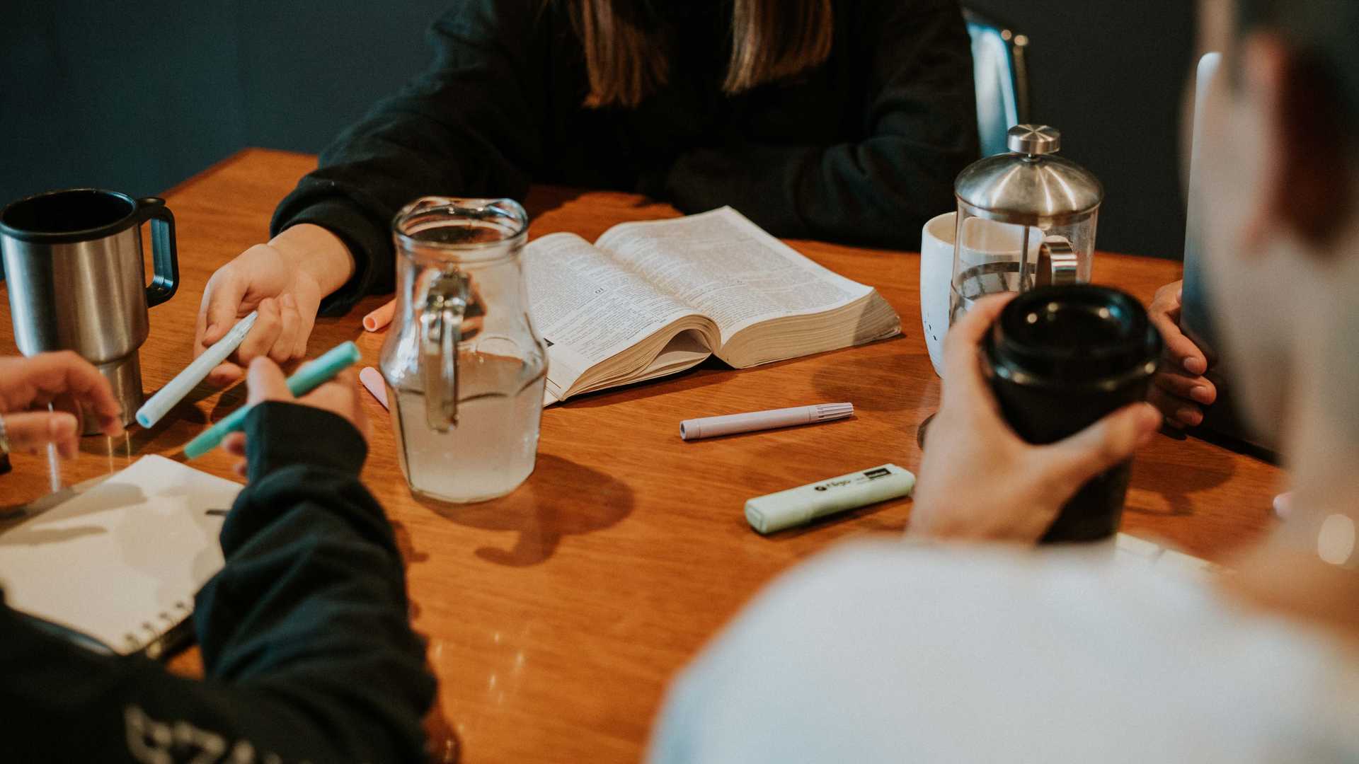 bible study stock photo